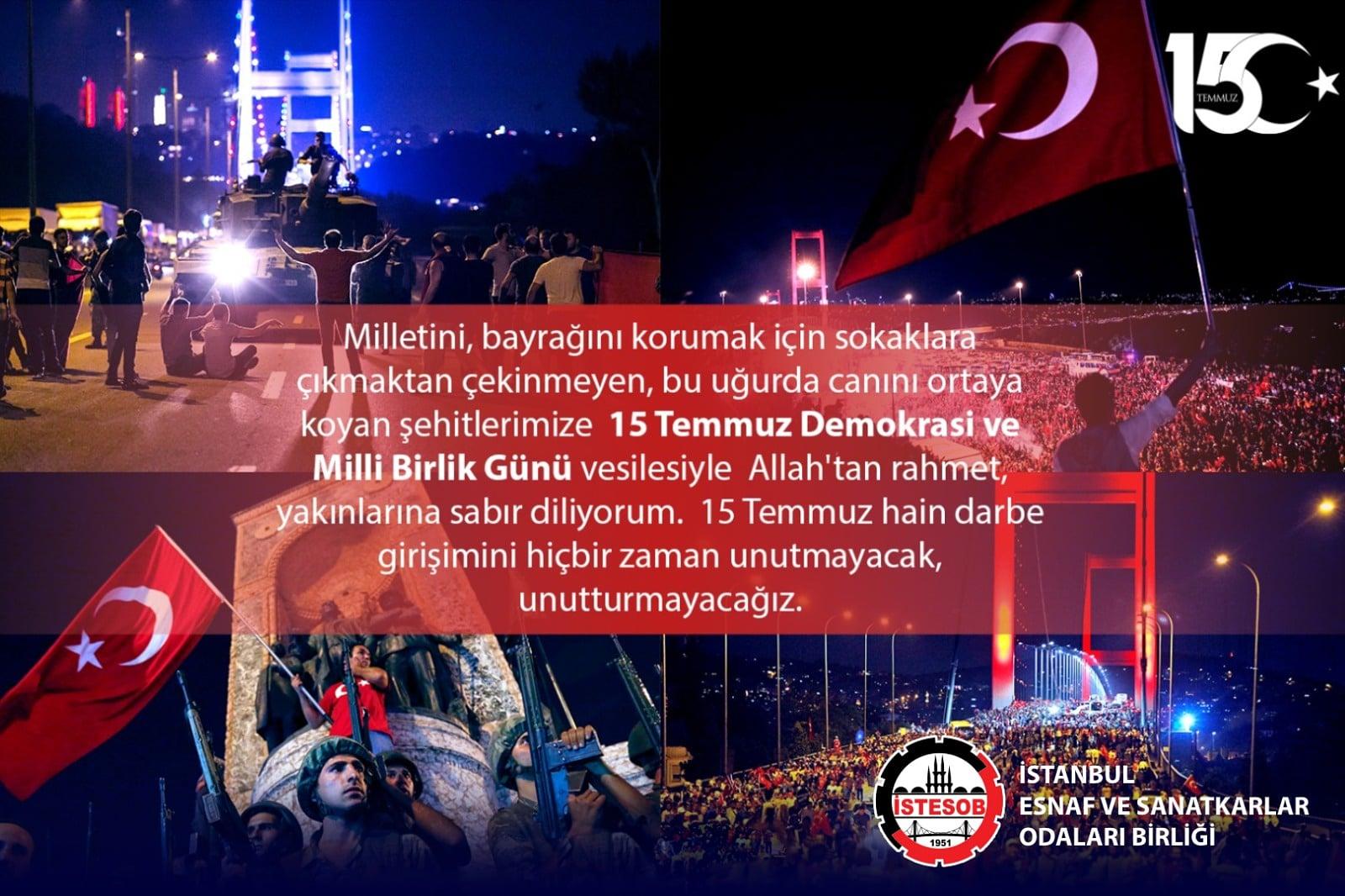 İSTESOB : 15 Temmuz mesajı