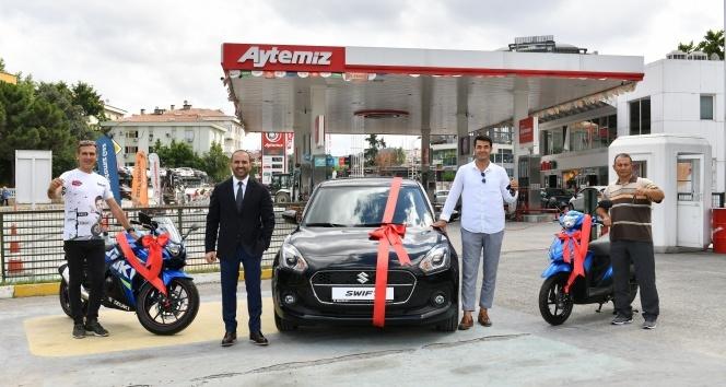 Şanslı Aytemiz Kart sahipleri otomobil ve motosikletlerini teslim aldı