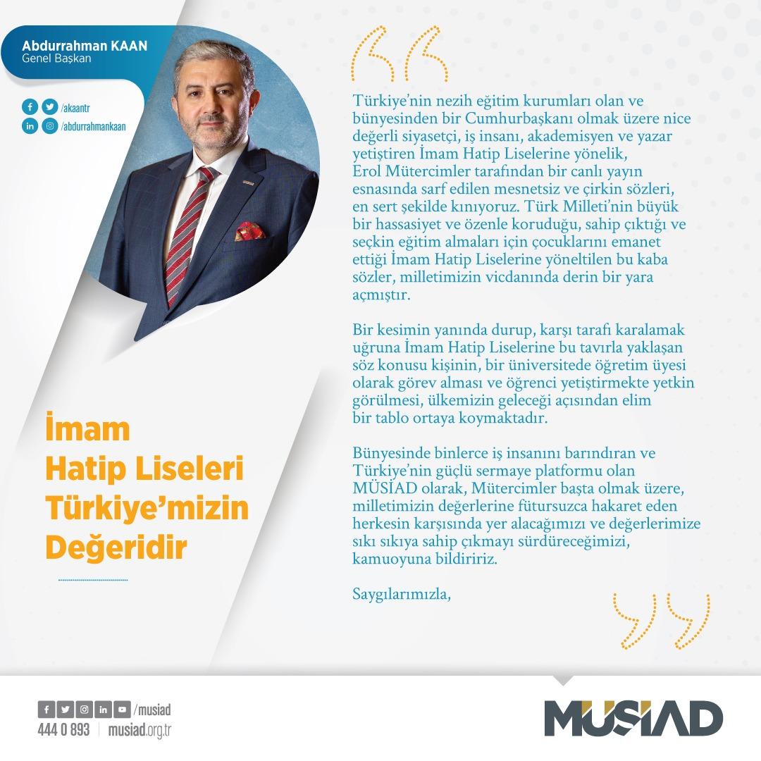 İmam Hatip Liseleri Türkiye’mizin Değeridir