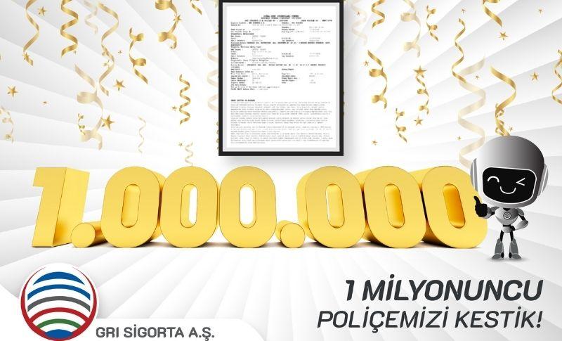 GRI Sigorta Bir Milyonuncu Poliçesini Kesti!