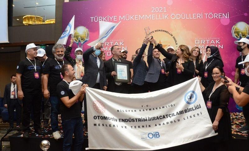 OİB MTAL'e Mükemmellik Ödülü
