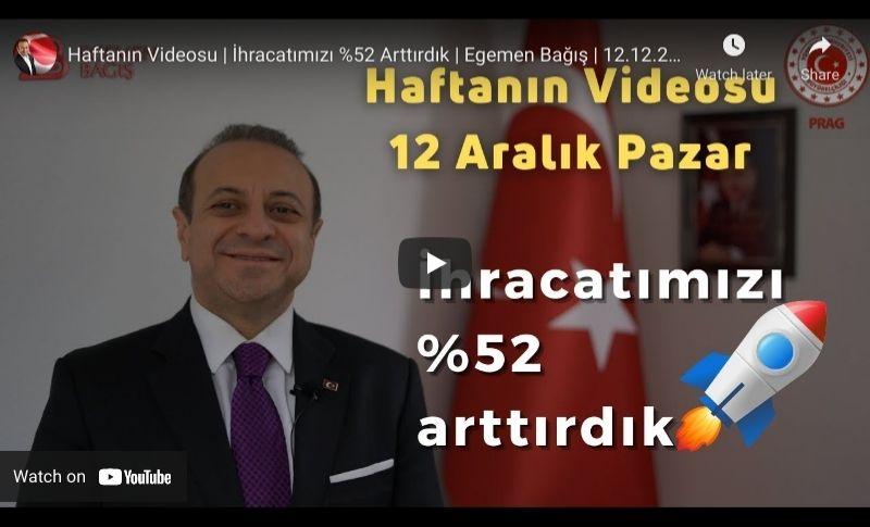 12.12.2021 – Egemen Bağış “İhracatımızı Yüzde 52 Arttırdık”