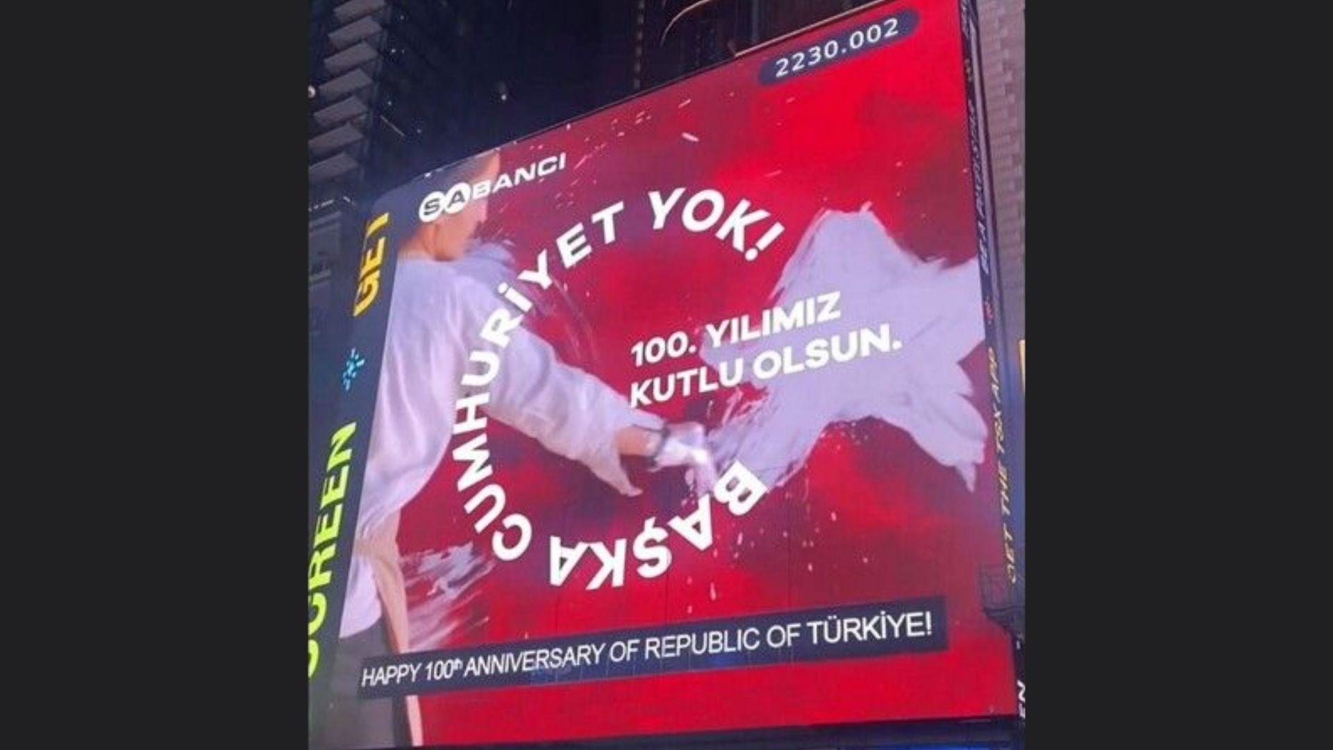 Sabancı, Cumhuriyet’in 100. Yılının Coşkusunu Times Meydanı’na Taşıdı