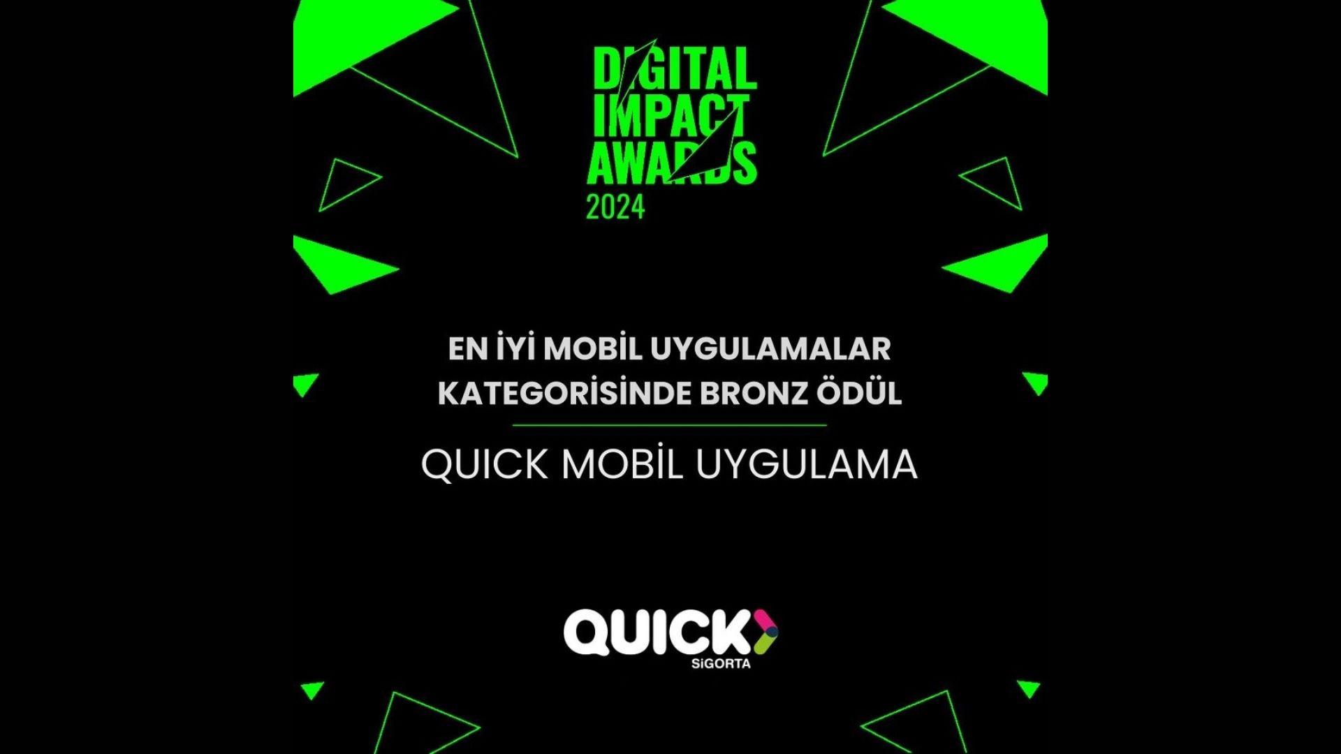 Digital Impact Awards’tan Quick Sigorta’ya Ödül
