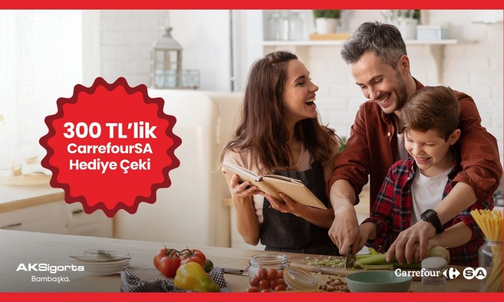 Aksigorta Konut Sigortasına CarrefourSA Hediye Çeki