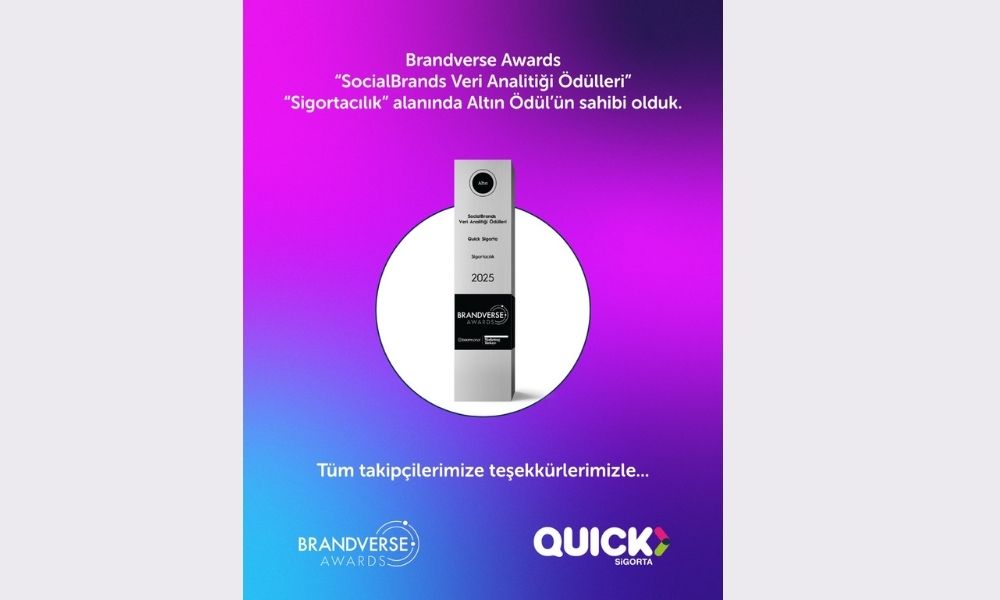 Quick Sigorta, Brandverse Awards’den Altın Ödülle Döndü