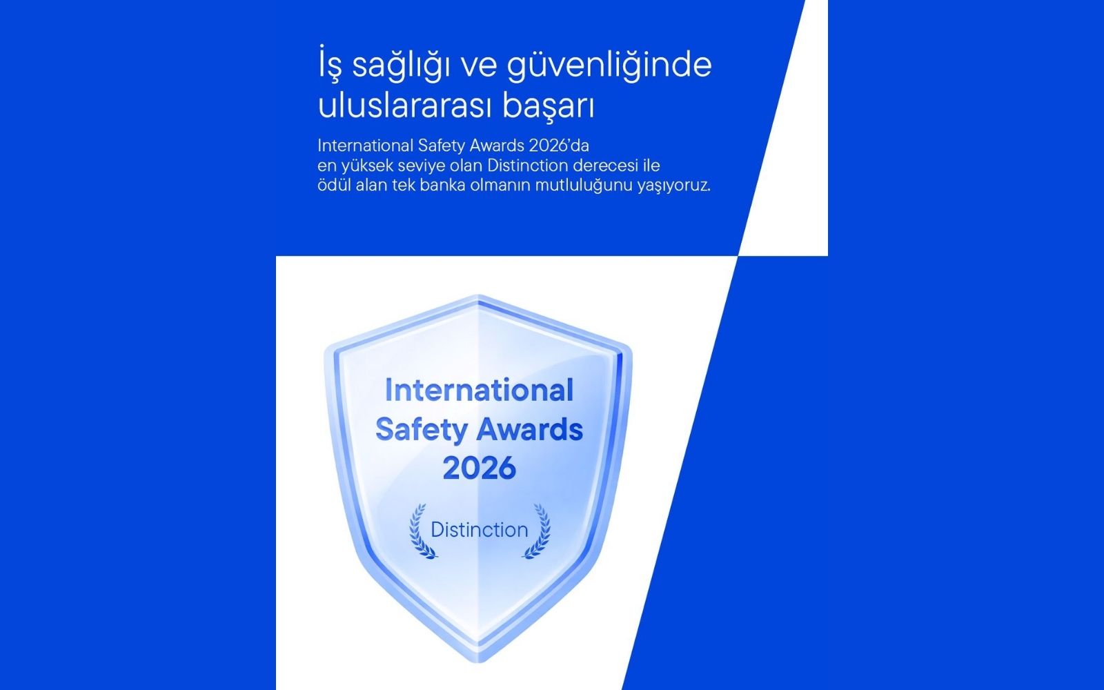 İş Bankası’na Uluslararası İş Güvenliği Ödülü