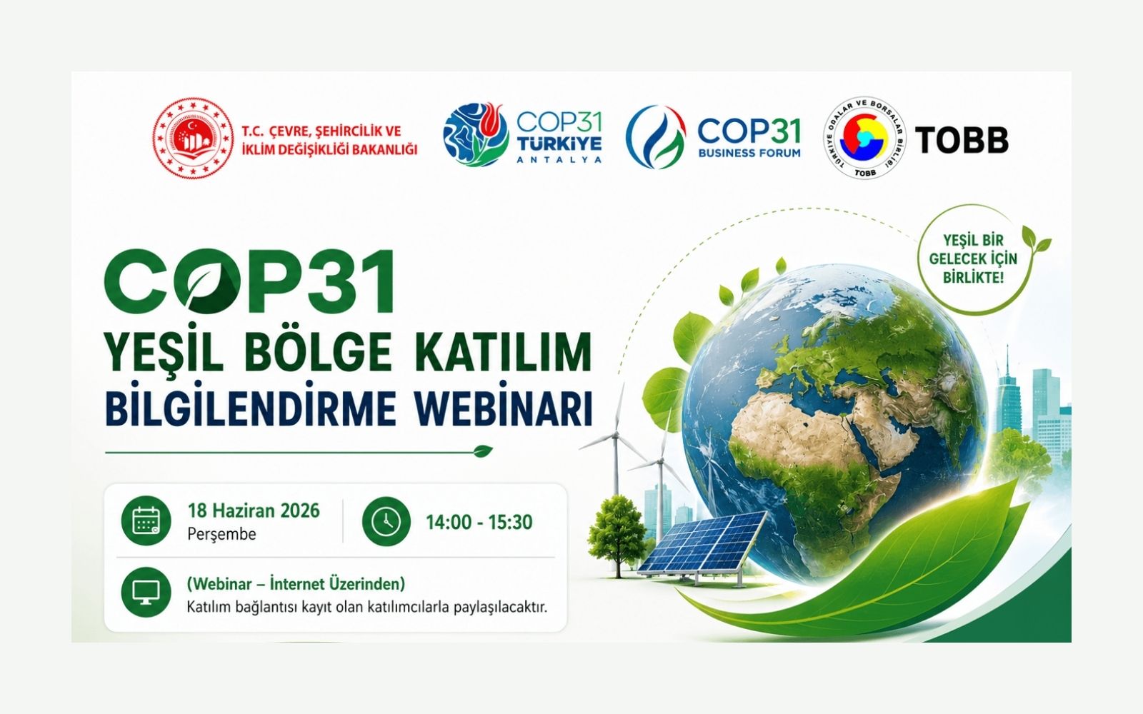 COP31 Yeşil Bölge Başvuruları Başlıyor