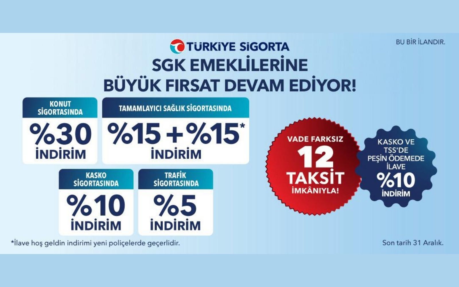 Türkiye Sigorta Ve SGK’dan Emeklilere Özel Dev Kampanya