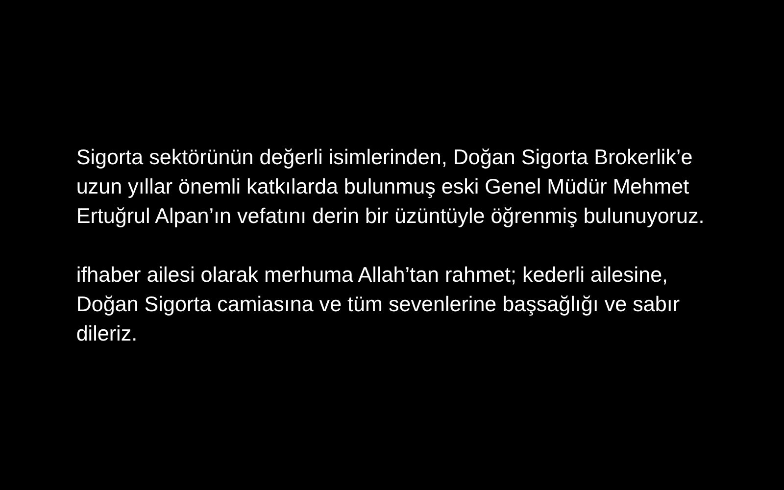 Mehmet Ertuğrul Alpan Vefat Etti
