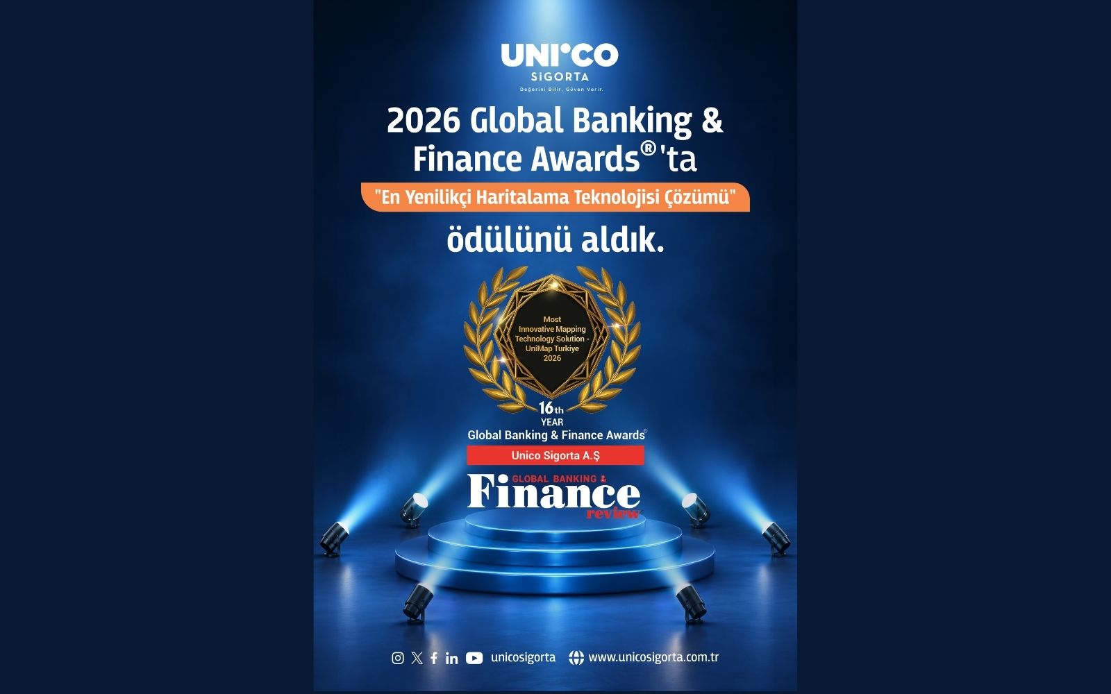Unico Sigorta UniMap Projesiyle Ödül Aldı