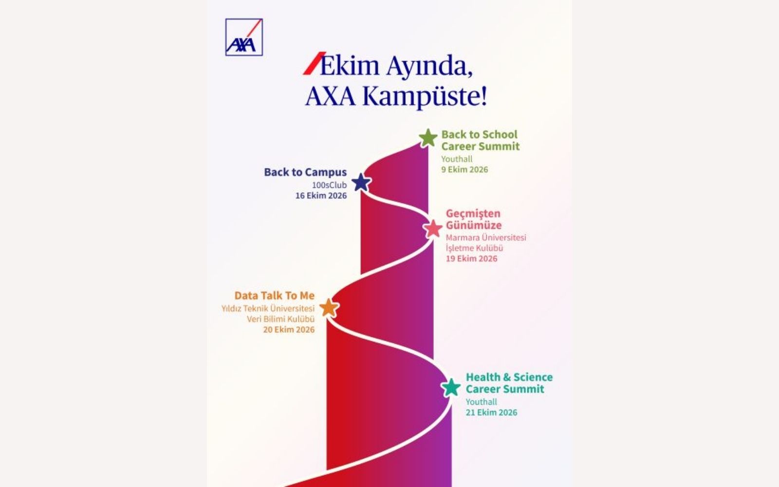 AXA Türkiye Gençlerle Kampüslerde Buluşuyor