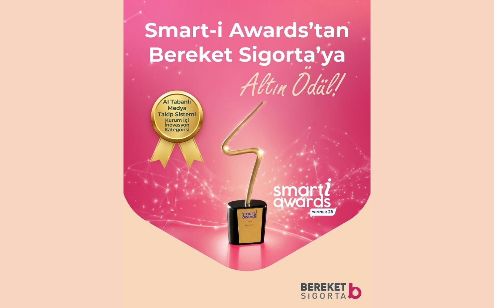 Bereket Sigorta Grubu’na Smart-i Awards’tan Altın Ödül